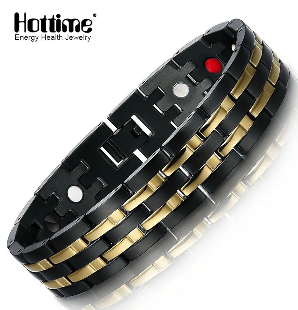 4 In 1 Bio Bracelet Black Color IPG Golden Power Sports