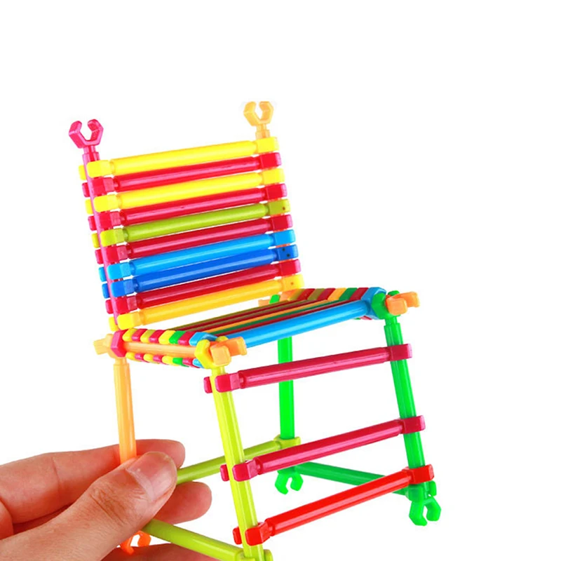 420Pcs Assembling Plastic Blocks DIY Smart Stick Magic Wand Creative Building Blocks Intelligence Sticks Inserting