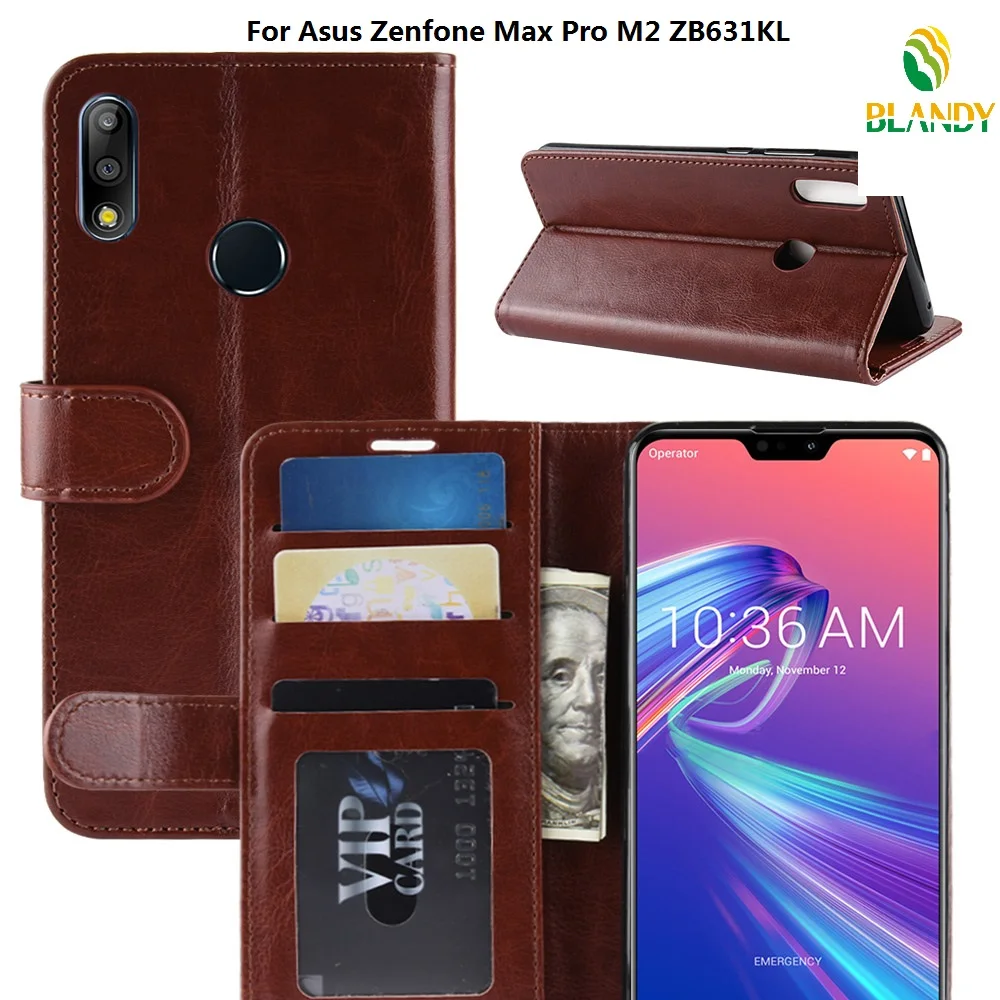 50 шт./лот для Asus Zenfone Max Pro M1 ZB601KL ZB555KL M2 ZB631KL ZB633KL Crazy Horse Бумажник кожаный чехол live L1 ZA550KL