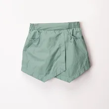 Летние шорты для девочек хлопковая Однотонная юбка для маленьких девочек, штаны От 2 до 16 лет, детские штаны одинаковые комплекты для семьи для мамы и дочки