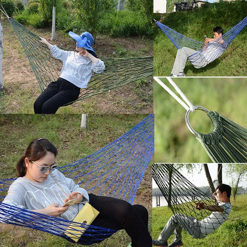 Portable Garden Nylon Hammock swing Hang Mesh Net Sleeping Bed Swing for Travel Camping Hammock Outdoor Furniture with gift Pill Portable Garden Nylon Hammock swing Hang Mesh Net Sleeping Bed Swing for Travel Camping Hammock Outdoor Furniture with gift Pill