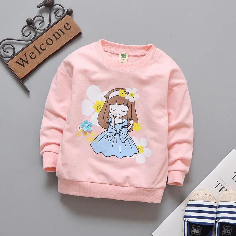 Baby Toddler Kids Girls Audel Cotton Autumn Spring Tshirts Long Sleeve Winter Bottoming Shirt 60-90cm
