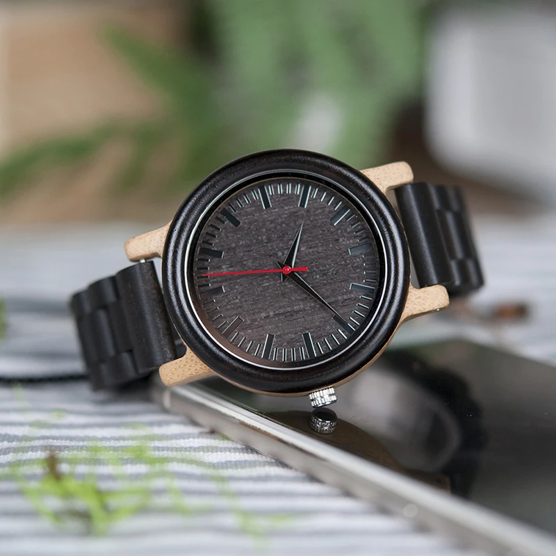 BOBO BIRD V-M18 Natural Wood Bezel Watch All Wood Mens Watches Top Brand Luxury Montre Homme Clock Men 2018 New Arrival