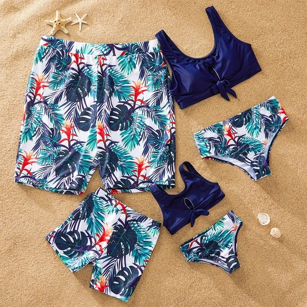 matching bikini and swim trunks shein