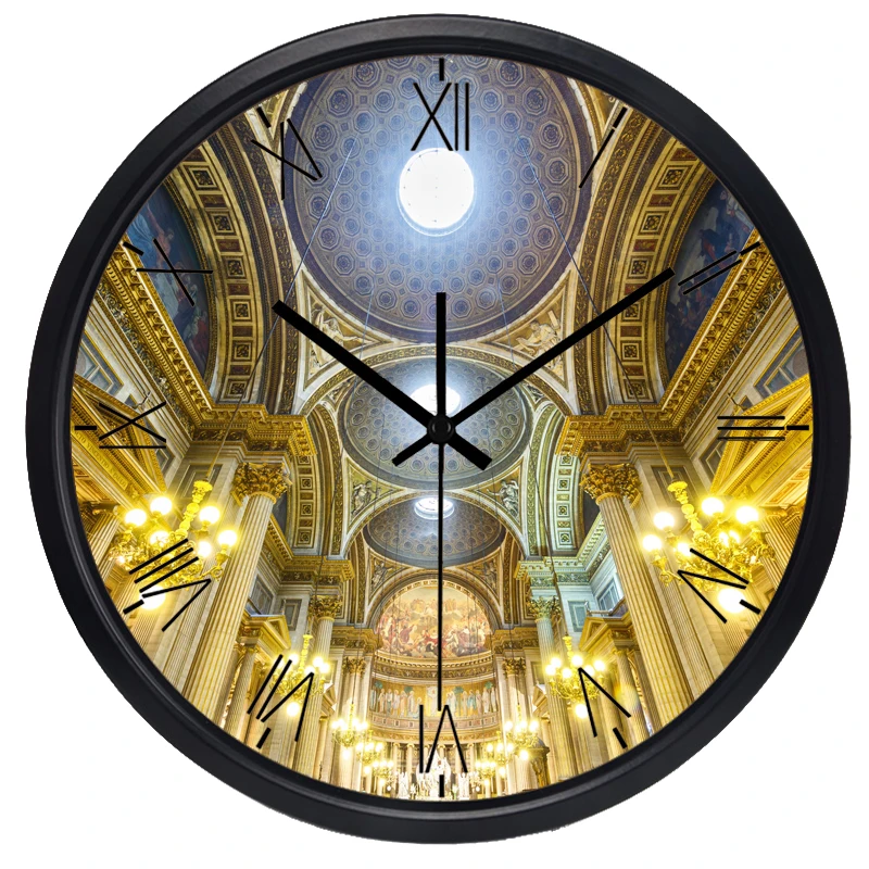 New Arrival Magnificent Church Resplendent Culture Wall Clock Silent