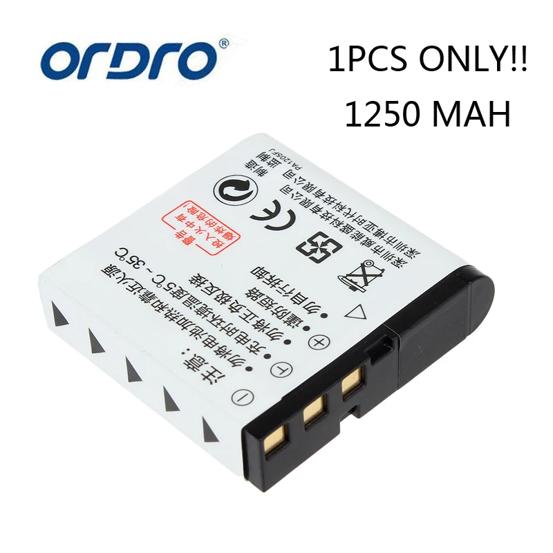 

1Pcs Ordro NP-40 3.7V 1250mAh Battery For Ordro Z20 Z80 Z8P Digital DV Camera