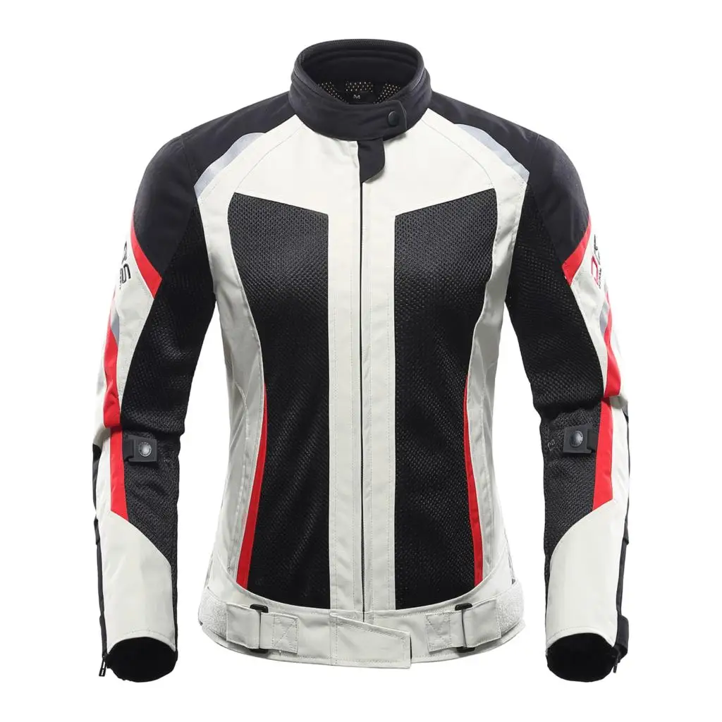 DUHAN мотоциклетная куртка+ мотоциклетные брюки комплект для женщин из дышащей сетки мотоцикл байкерские куртки Защитное снаряжение мотоциклетная одежда - Цвет: Gray Jacket