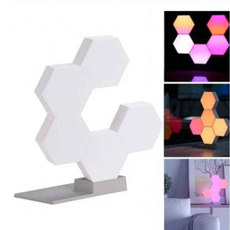 

Creative Geometry Assembly DIY Quantum Light LED Night Light Smart Home APP Control Amazon Alexa Table Lamp Intellectual Gift