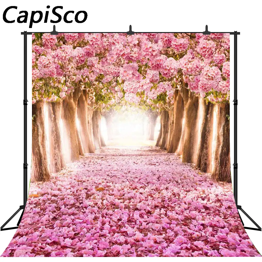 Capisco Pink Flower Trees Backdrop Romantic Photography Background Enchanted Forest For Birthday Party Photo Studio Props Pink Flower Backgrounds Flower Backgroundbackgrounds For Photo Studio Aliexpress
