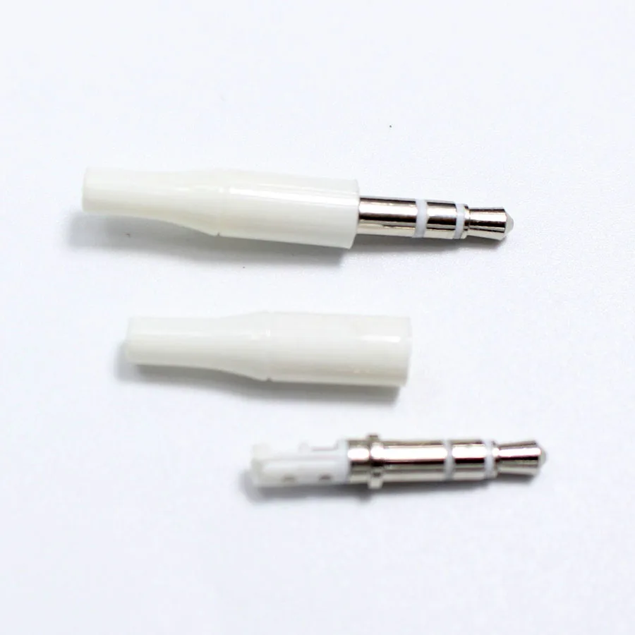 10pcs 흰색과 검정색 3.5mm 스테레오 헤드셋 플러그 4 극 3 극 3.5 오디오 플러그 잭 어댑터 커넥터 아이폰 용