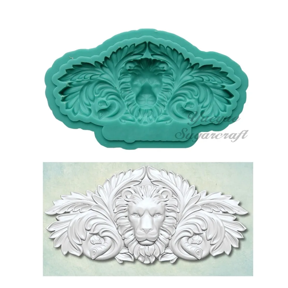 3D голова льва силиконовые формы животные конфеты форма для шоколада, помадки DIY Инструменты для украшения торта для вечеринки Полимерная глина мыло формы