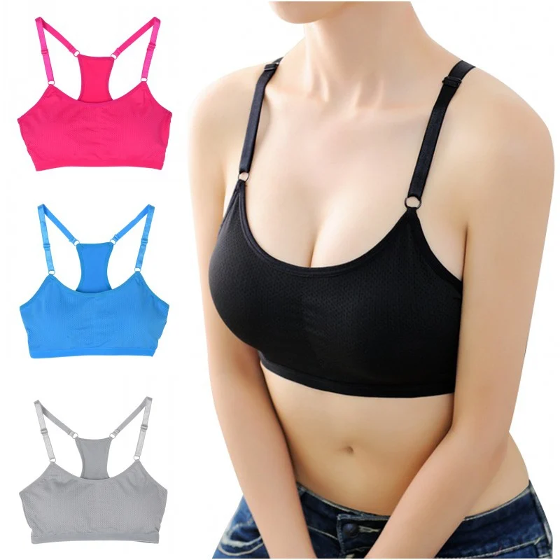 

Women Fitness Yoga Sports Bra For Running Gym Padded Wire free Shake proof Underwear Push Up Seamless Fitness Top Bras