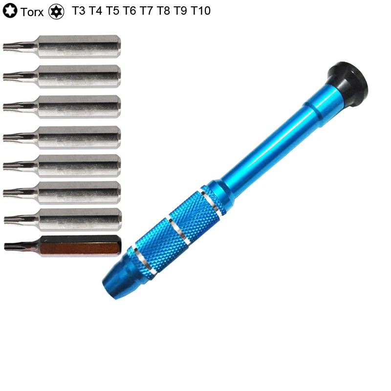 

8 in 1 Torx Screwdriver T3 T4 T5 T6 T7 T8 T9 T10 Torx Security Screw Driver opening for Macbook Air Retina Inner torx screws