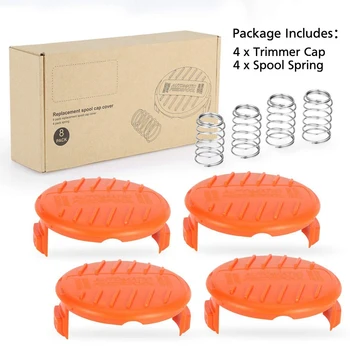 

8pcs RC-100-P Replacement Spool Cap Covers and Spring for Black-Decker AFS Trimmer GH600 NST2018 CST2000 power tool accessory