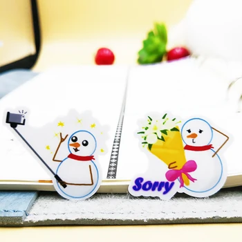 

20/40pcs Creative Cute Funny Snowman Scrap Paper Decorative Stickers DIY Craft Album Random Not Repeat