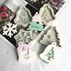 Yeso de aromaterapia etiqueta Navidad molde ciervo copo de nieve Navidad campana de Navidad árbol agujero colgante DIY etiqueta molde ► Foto 2/6