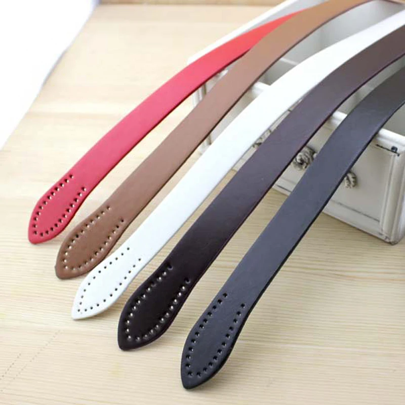

60cm Hand Sewing Simple Leaves Vertical Bar Imitation Leather Handle PU Shoulder Bag Belt Bale Handle DIY Accessories KZ0006