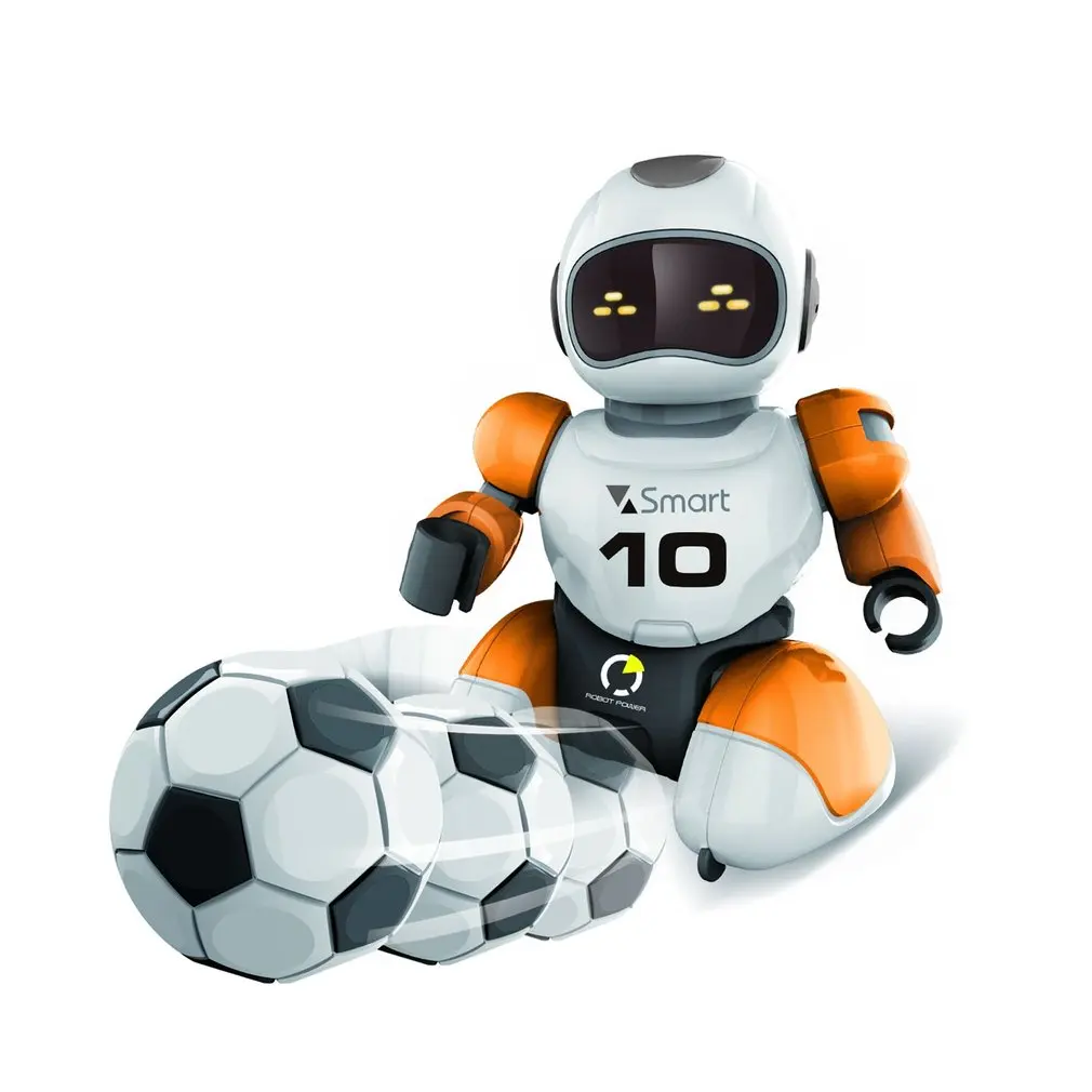 Kawaii мультяшная умная игра Футбол роботизированное дистанционное управление игрушки Электрический Поющий танцы футбольный робот для детей Детские игрушки - Цвет: 2pcs robot and door
