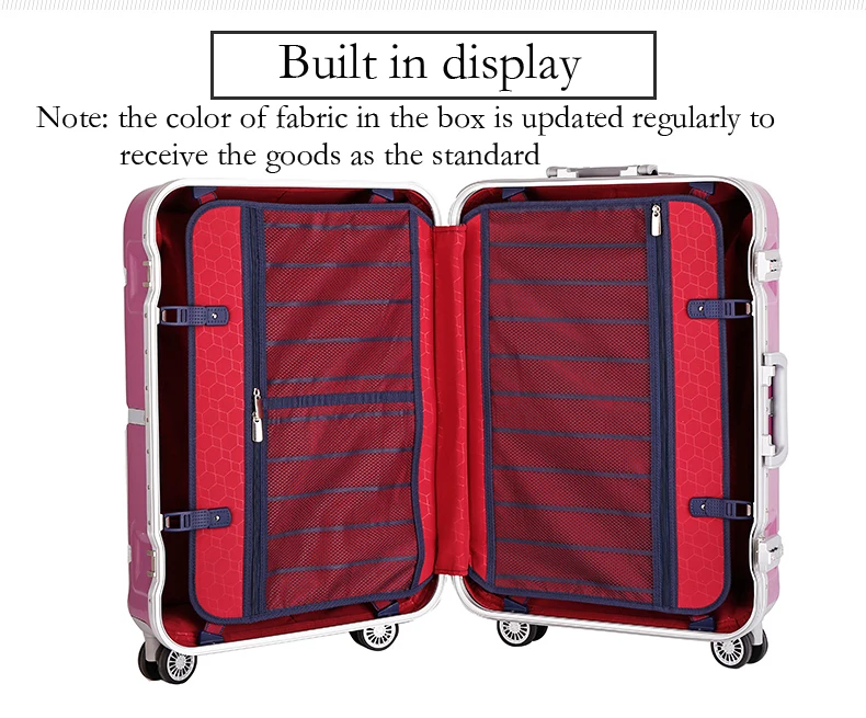 Чемодан на колесиках с усиленным корпусом чемодана 2" Carry On 24" 2" 28" проверенный багаж алюминиевая рама PC Shell багаж Дорожный чемодан на колесиках