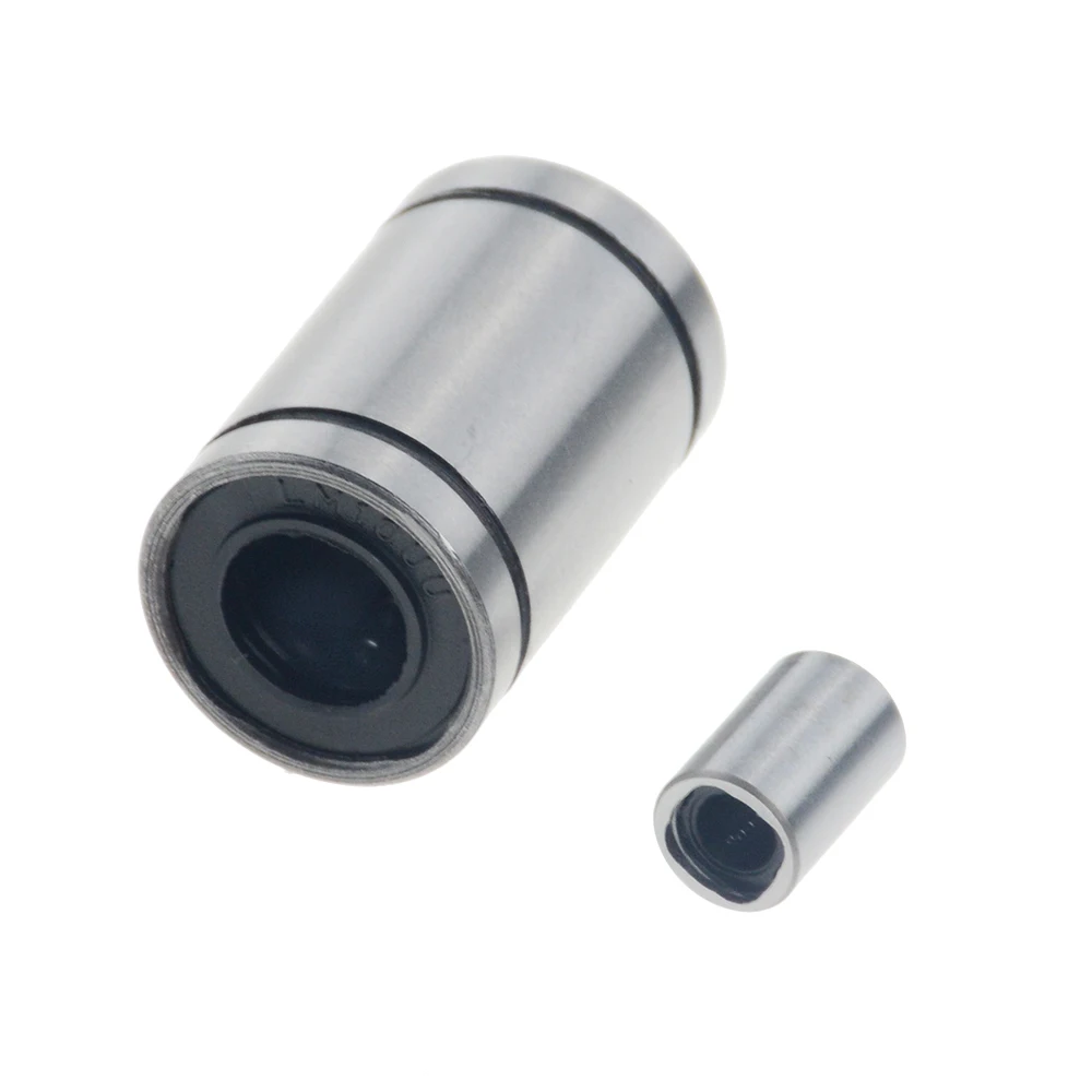 10 قطعة/الوحدة LM8UU LM10UU LM16UU LM6UU LM12UU LM3UU خطي جلبة 8 مللي متر CNC المحامل الخطية ل قضبان بطانة السكك الحديدية الخطية أجزاء عمود