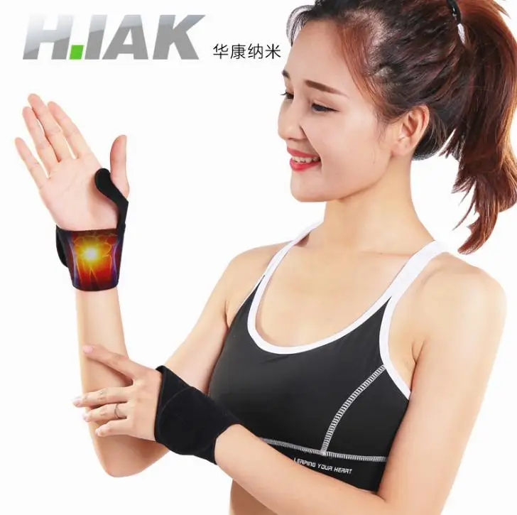 

Free shipping thumb wrapped self-heating wristband Tourmaline warm middle-aged universal wristband