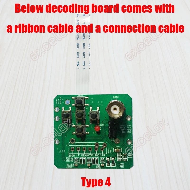 Модуль камеры с зумом декодирования доска BNC RS485 OSD меню управление Лер PCB кнопка управления 9Pin ленточный кабель Аналоговый блок декодирование камеры