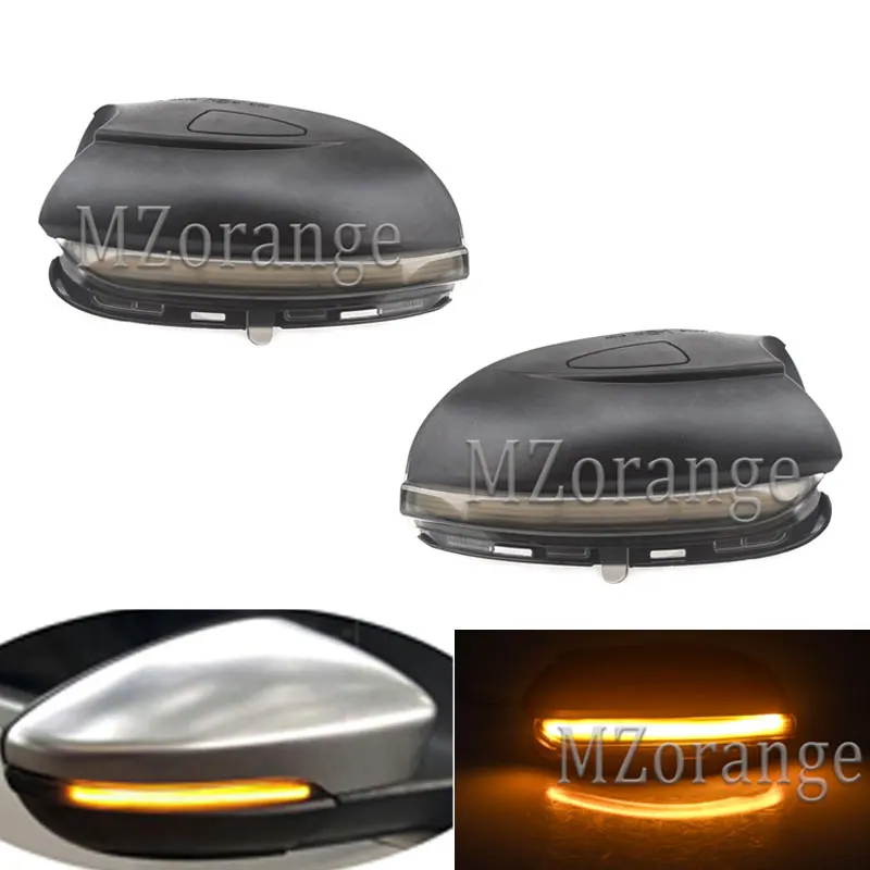 

MZORANGE 1Set Led Turn Light Rearview Mirror Light for VW GOLF 6 MK6 GTI R 2008-2014 Touran Flowing Dynamic Sequential Side Wing