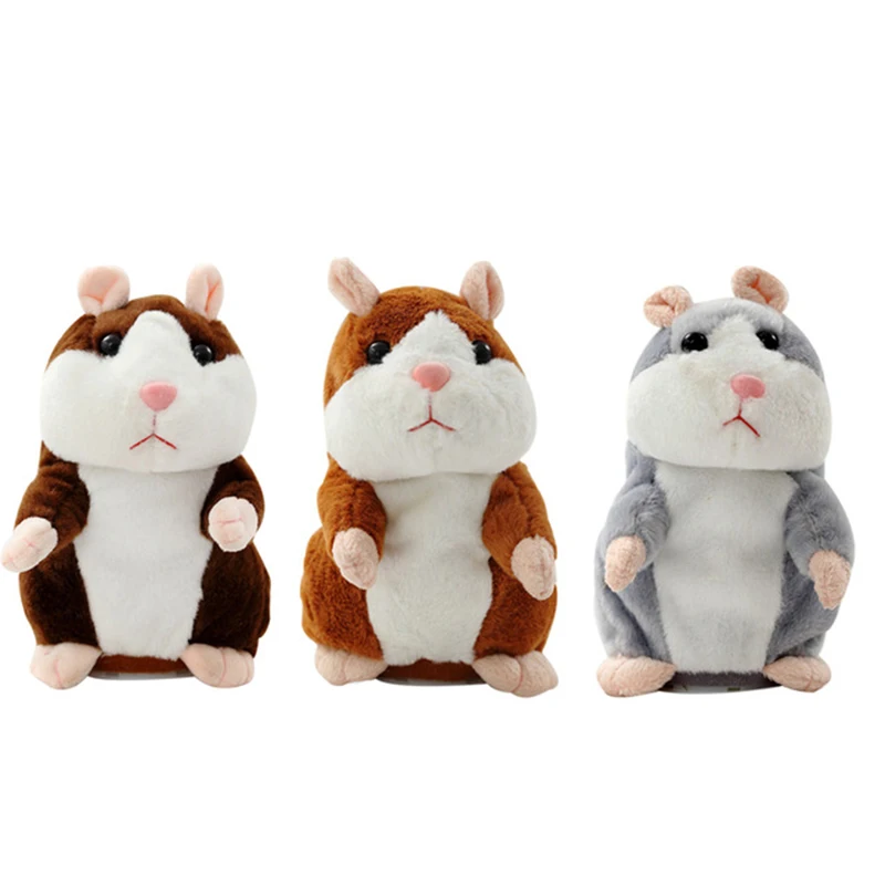 Talking Hamster Mouse Pet Plush Toy Sound Record Hamster for Children Gift