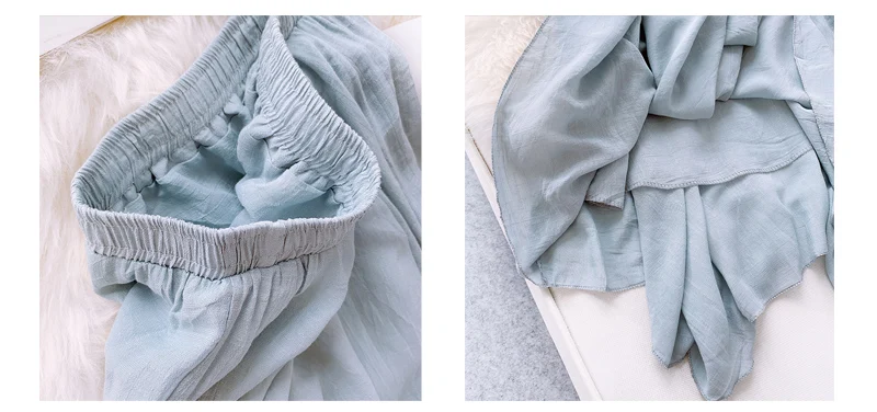 Женская элегантная Однотонная юбка миди в Корейском стиле с высокой талией, плиссированные юбки из хлопка и льна, летние юбки Saias, SK344