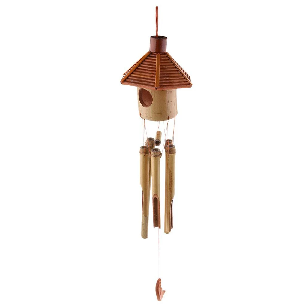 Шестигранный павильон бамбуковая Луна подвеска колокольчик ветра дома офиса школы украшения для гостиницы - Цвет: NO1