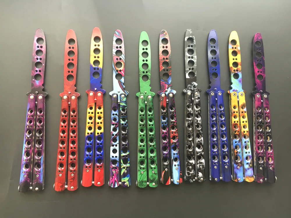 Cs go бабочка в ноже balisong керамбит складной нож Лезвие подарок тренировочный