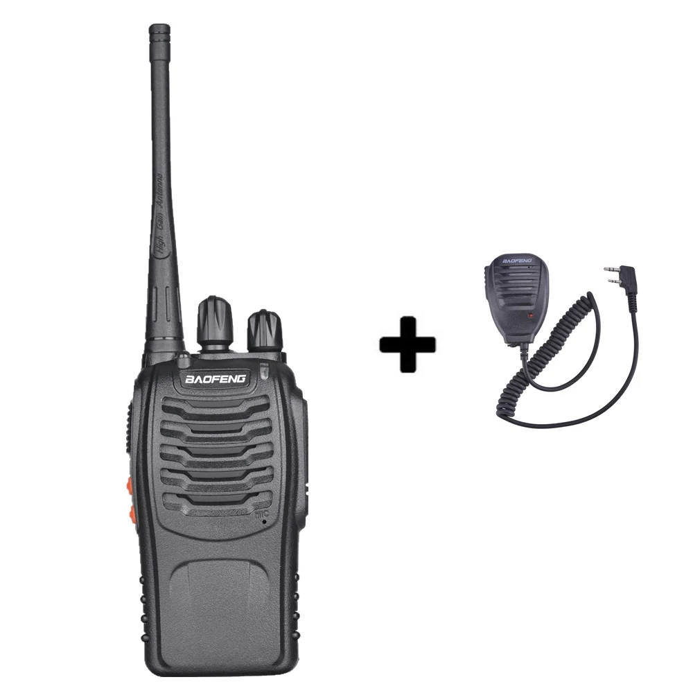 Baofeng BF-888s рация UHF BF888s 5 Вт 16CH портативная Walki Talki 400-470 МГц 888S CB двухстороннее радио Comunicador - Цвет: Add a mic speaker