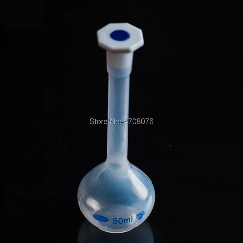 PP градуированная объемная колба со стоппером пластиковая лабораторная измерительная колба градуированная бутылка для химического теста 25-50-250-500-1000мл