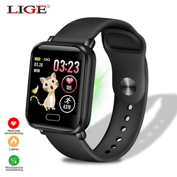 

LIGE 2019 New Smart Watch Men Heart Rate Monitor Fitness Tracker Women Waterproof Sport For Android IOS phone Smartwatch For kid