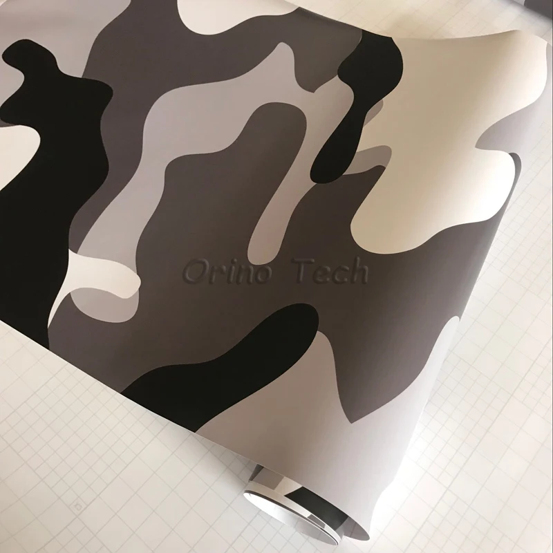Black Grey White Film Vinyl Wrap-6