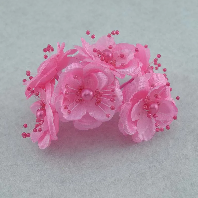 72 шт. искусственные маленькие шелковые розы с жемчугом 4 5 см|flower motif|craft supplies