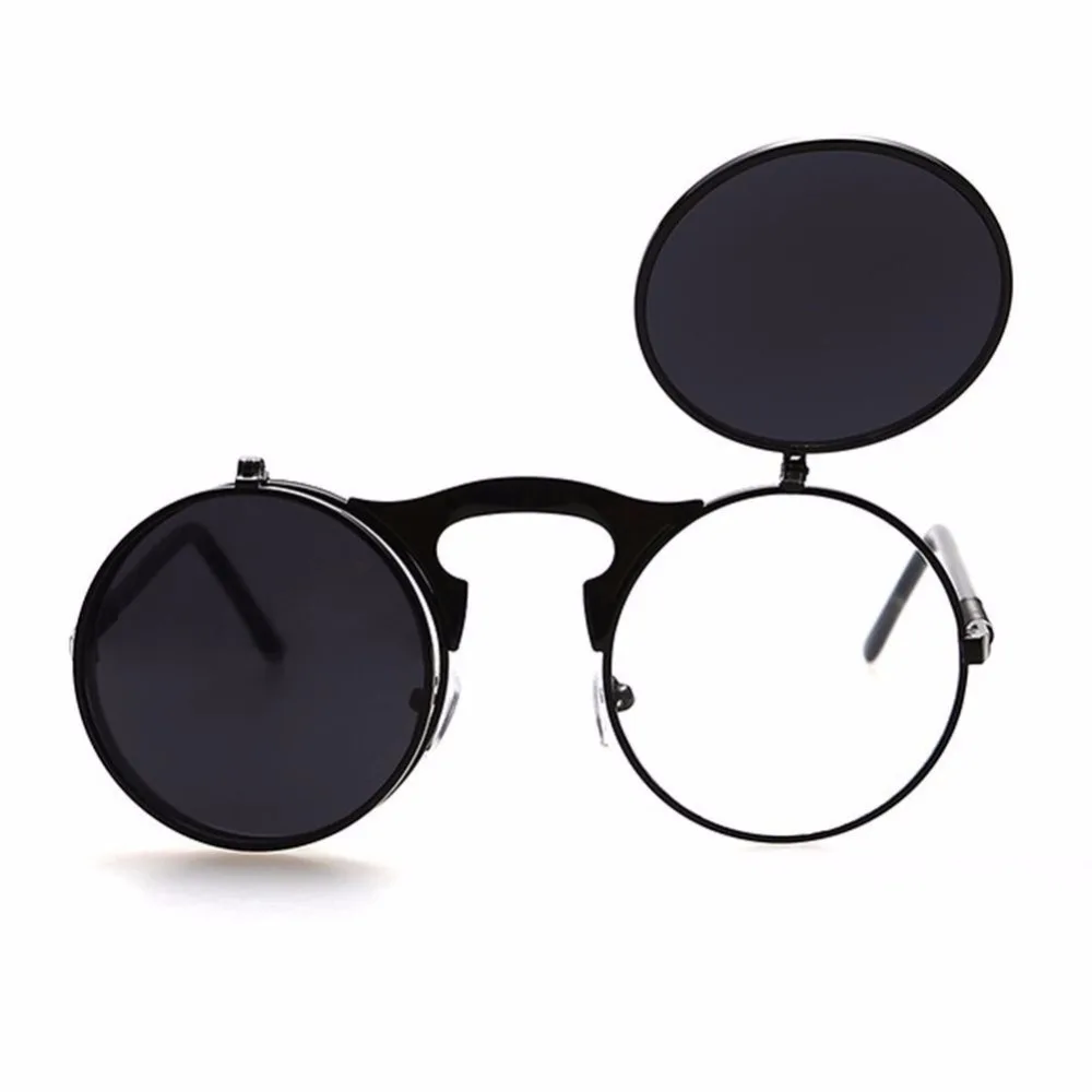 Винтажные стимпанк Солнцезащитные очки круглые дизайнерские стимпанк Ретро женские солнцезащитные очки с металлическим покрытием Ретро Круглые Солнцезащитные очки