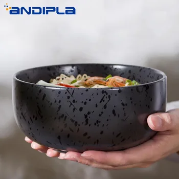 

1000ml Vintage Japanese Style Ceramic Tableware Ramen Mixing Bowl Fruit Salad Big Bowls Soup Rice Bowls Creative Home Dinnerware