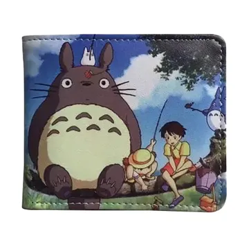 

New Arrival Totoro Short Wallet Japanese Cute Cartoon Leather Purse with Card Holder Zipper Coin Pocket Gifts Kids Girls Wallets