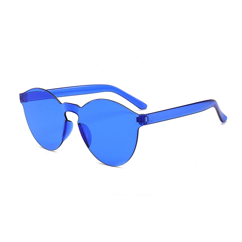 Mincl/Frameless Siam Jelly Transparent lady Sunglasses Integral Ocean
