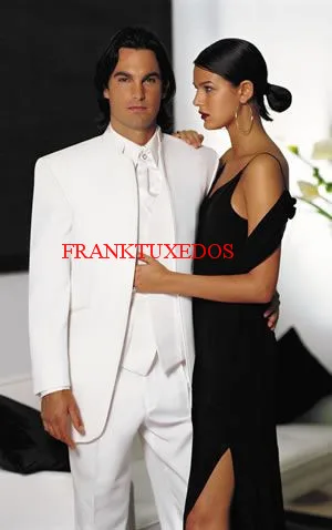 

Customize Made White Groom Tuxedos Best Man Costume Homme Groomsmen Terno Masculino Men Wedding Suits (Jacket+Pants+vest+Tie)
