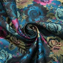 Цветочный стиль парча сатин ткань дамасский жаккард одежда костюм обивка мебели занавес одежда материал по метру