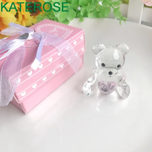 Baby Christening Favors And Gift Choice Crystal Collection Teddy Baby Christening Favors And Gift Choice Crystal Collection Teddy Bear Figurines Pink For