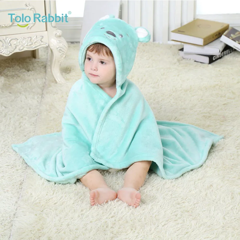 baby clothing 80*90cm Bathrobe Hoodie Hoody Costume Bath Towel Baby Robe Infant receiving blanket wrap cloak Swaddling blankets