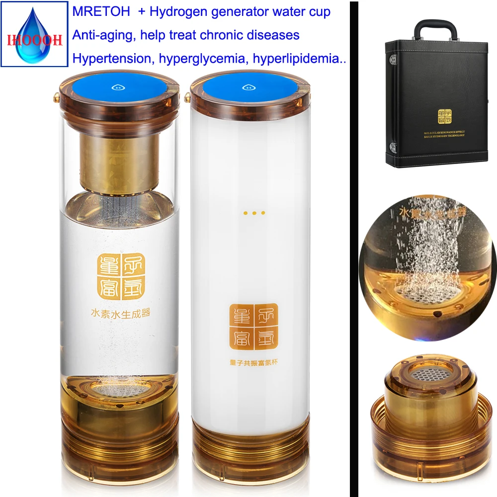 

water ionizer Hydrogen generator and MRETOH 7.8HZ water bottle Help to treat Hypertension Hyperlipemia Hyperglycemia