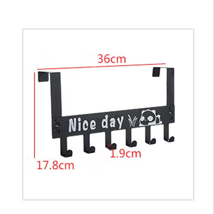 6 крючков съемный гвоздь следа задняя дверь вешалка креативный мультфильм настенные вешалки мебель для гостиной