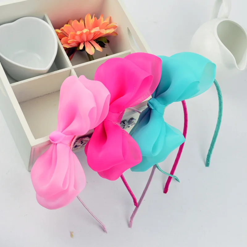 

Bow Hairband Soft Elastic Lace Bowknot Headband For Girls Kids Hair Hoop Perfect Hair Accessories Party Decoration Headdress