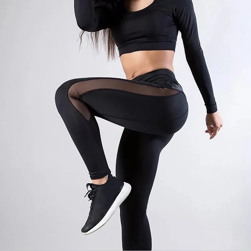 tiktok leggings 2020 New Leggings Women Pants Push Up Fitness Breathable Leggins High Waist Mesh Pants Female Seamless Slim Workout Pants yoga pants Leggings