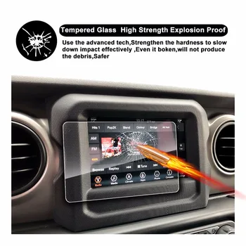 

RUIYA screen protector for Jeep Wrangler JL Uconnect 7inch car navigation display,9H tempered glass scratch-resistant for cars
