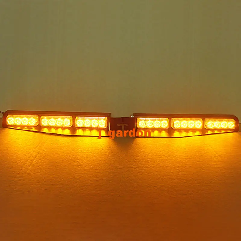 2 x 12 LED 1 Watt Emergency Warning Beacon Light Bar Exclusive Split